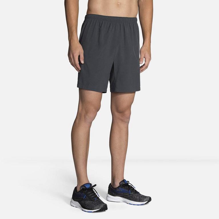 Brooks Sherpa 7 2-In-1 - Mens Running Shorts - Grey (94712OKSU)